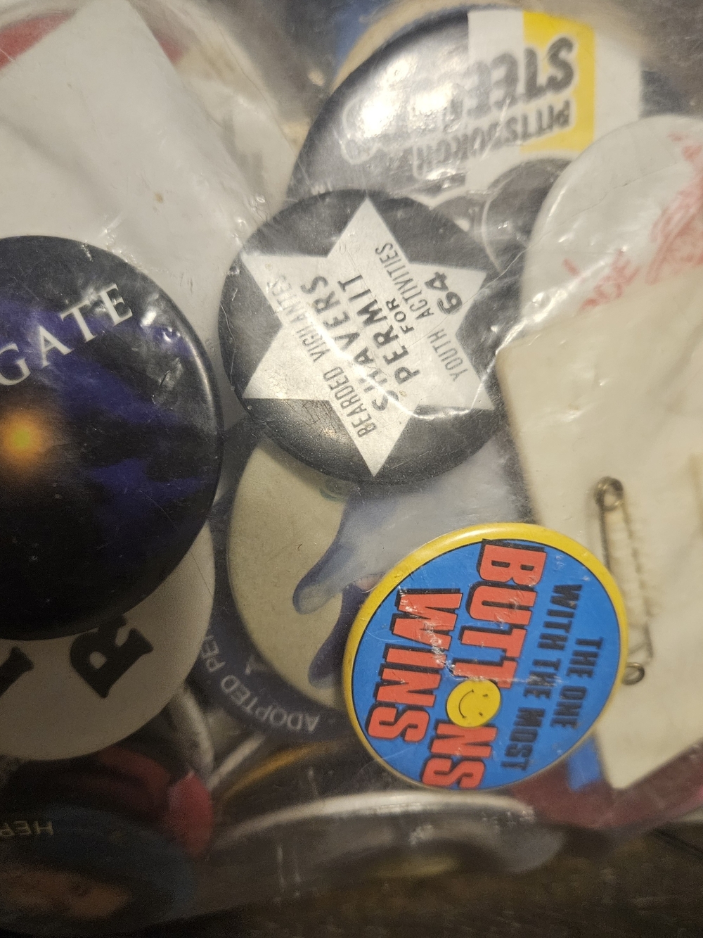 Assorted Vintage Button Pin Collection - Picture 3 of 3